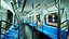 Modello 3D di treno della metropolitana di New York, vagone modulare della metropolitana.