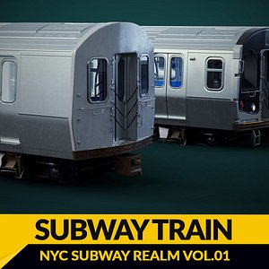 Subway Train 3D Model NYC Metro Car Modular 3D model