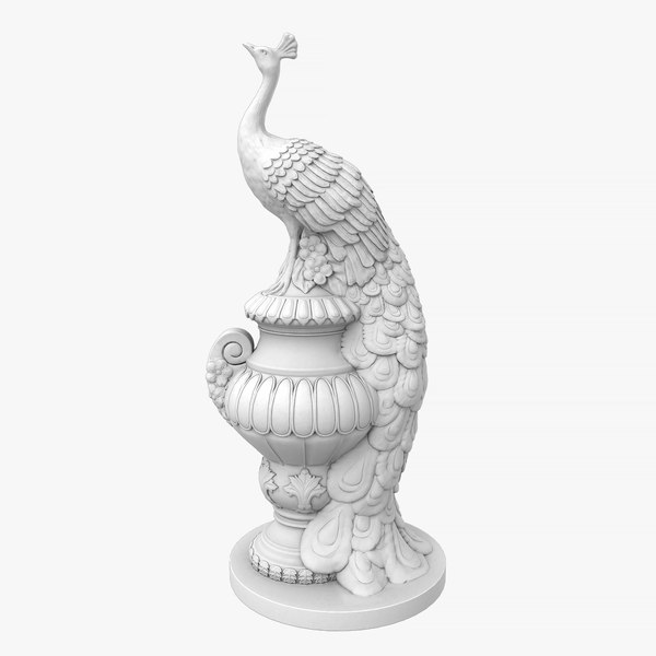 3D Plaster Peacock 3D Model model