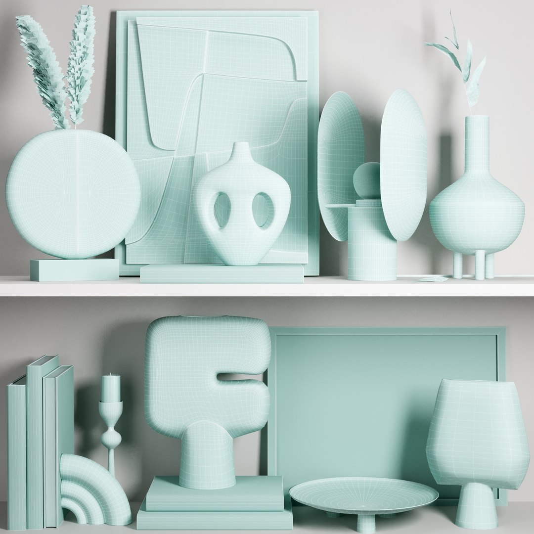 3D Decorative Set 18 Model - TurboSquid 1941476