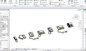 revit 2015 7 telephone 3D model