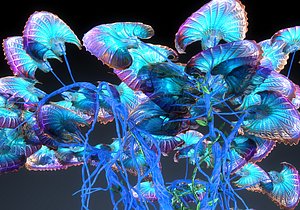 3D Alien Plants Animated Pack 6