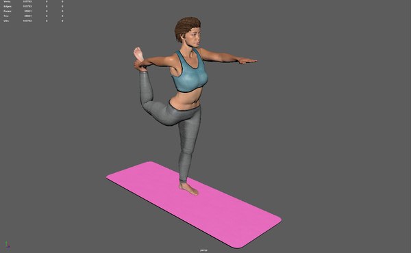 3D yoga character sport - TurboSquid 1674498