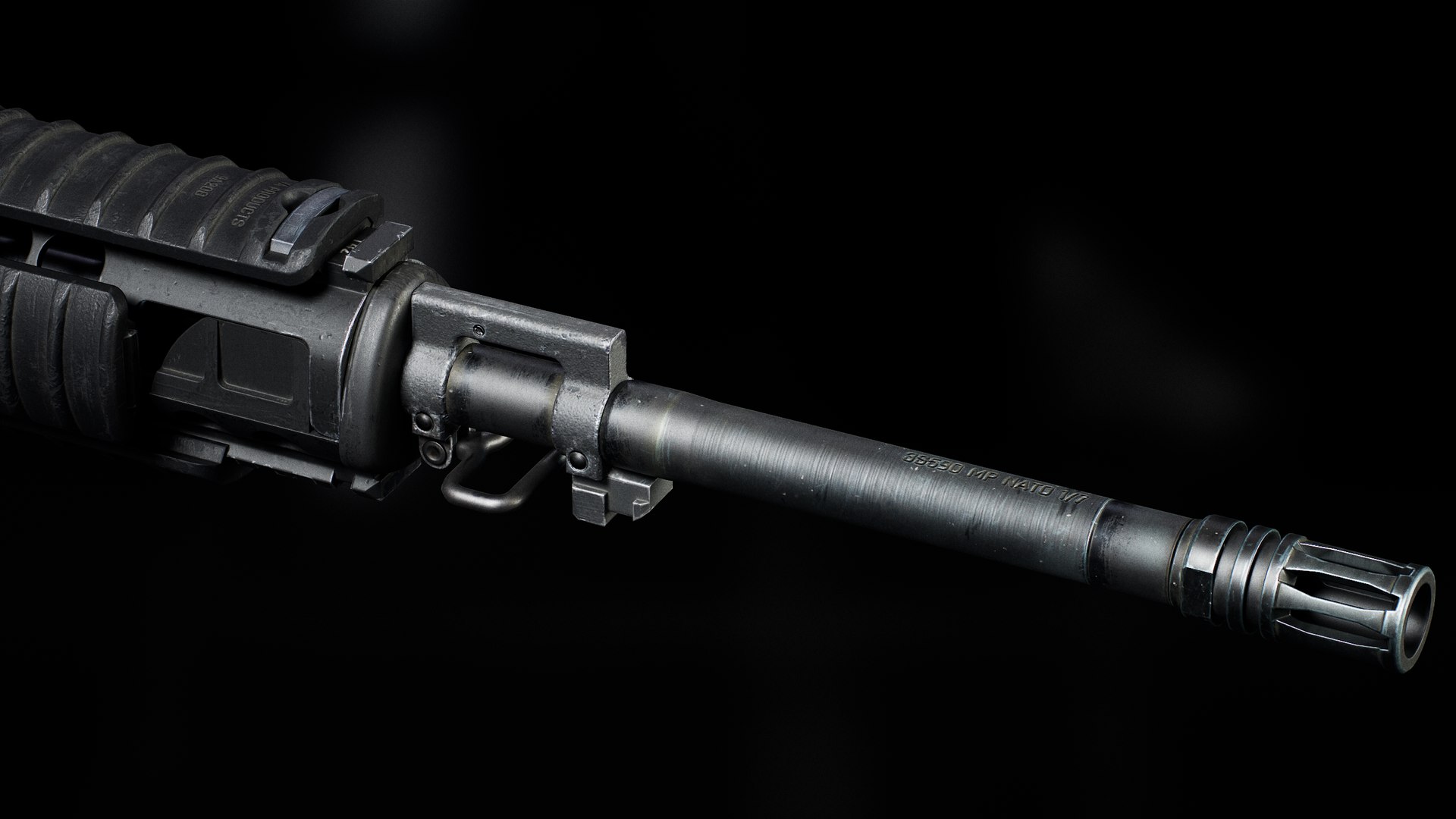 M16A4 Modular Assault Rifle - Triple A - PBR Game Ready Low Poly 3D ...