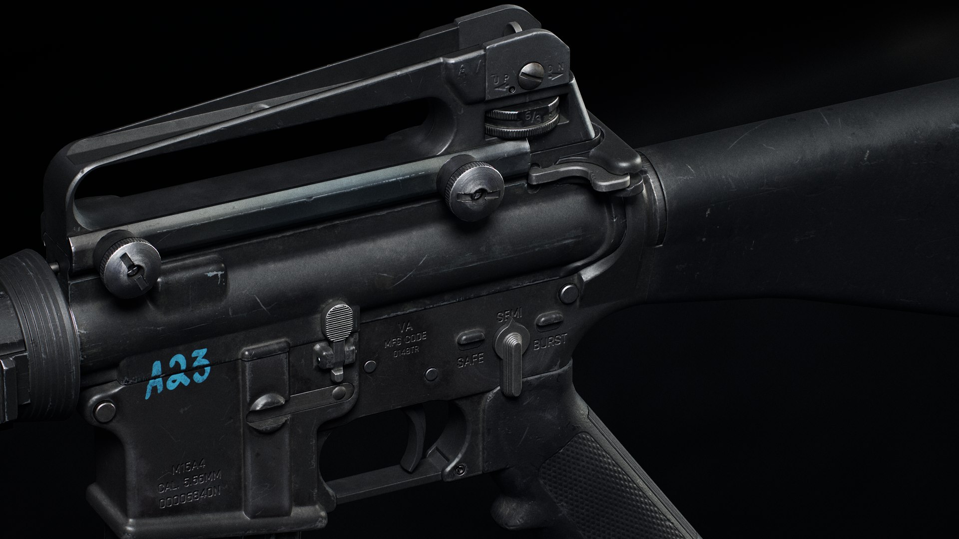 M16A4 Modular Assault Rifle - Triple A - PBR Game Ready Low Poly 3D ...