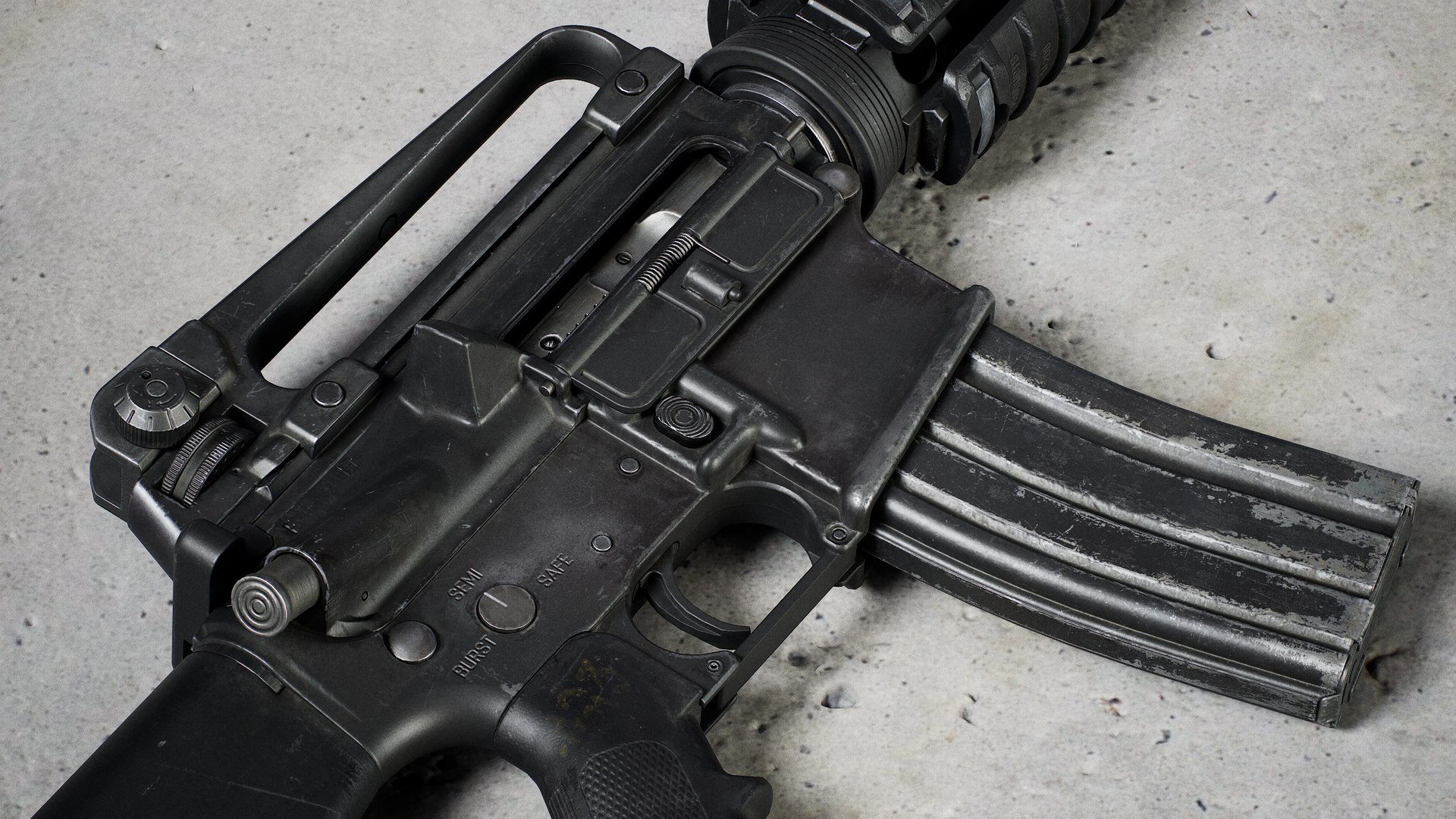 M16A4 Modular Assault Rifle - Triple A - PBR Game Ready Low Poly 3D ...