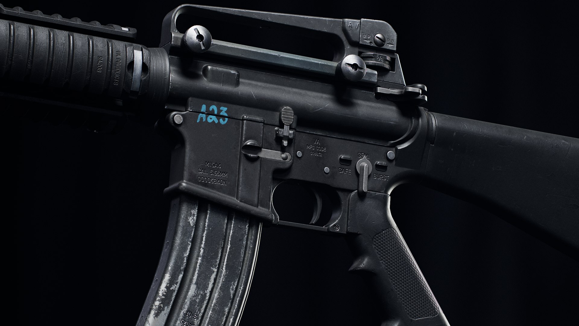 M16A4 Modular Assault Rifle - Triple A - PBR Game Ready Low Poly 3D ...