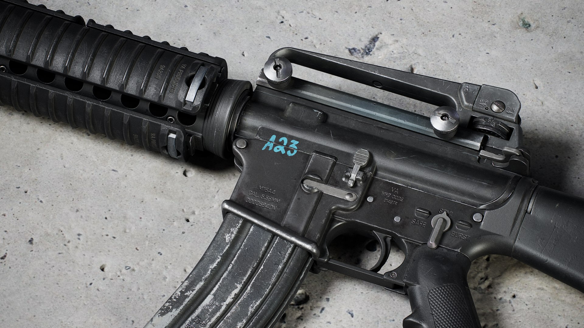 M16A4 Modular Assault Rifle - Triple A - PBR Game Ready Low Poly 3D ...