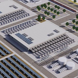 Aws Amazon Data Center Building with Interior