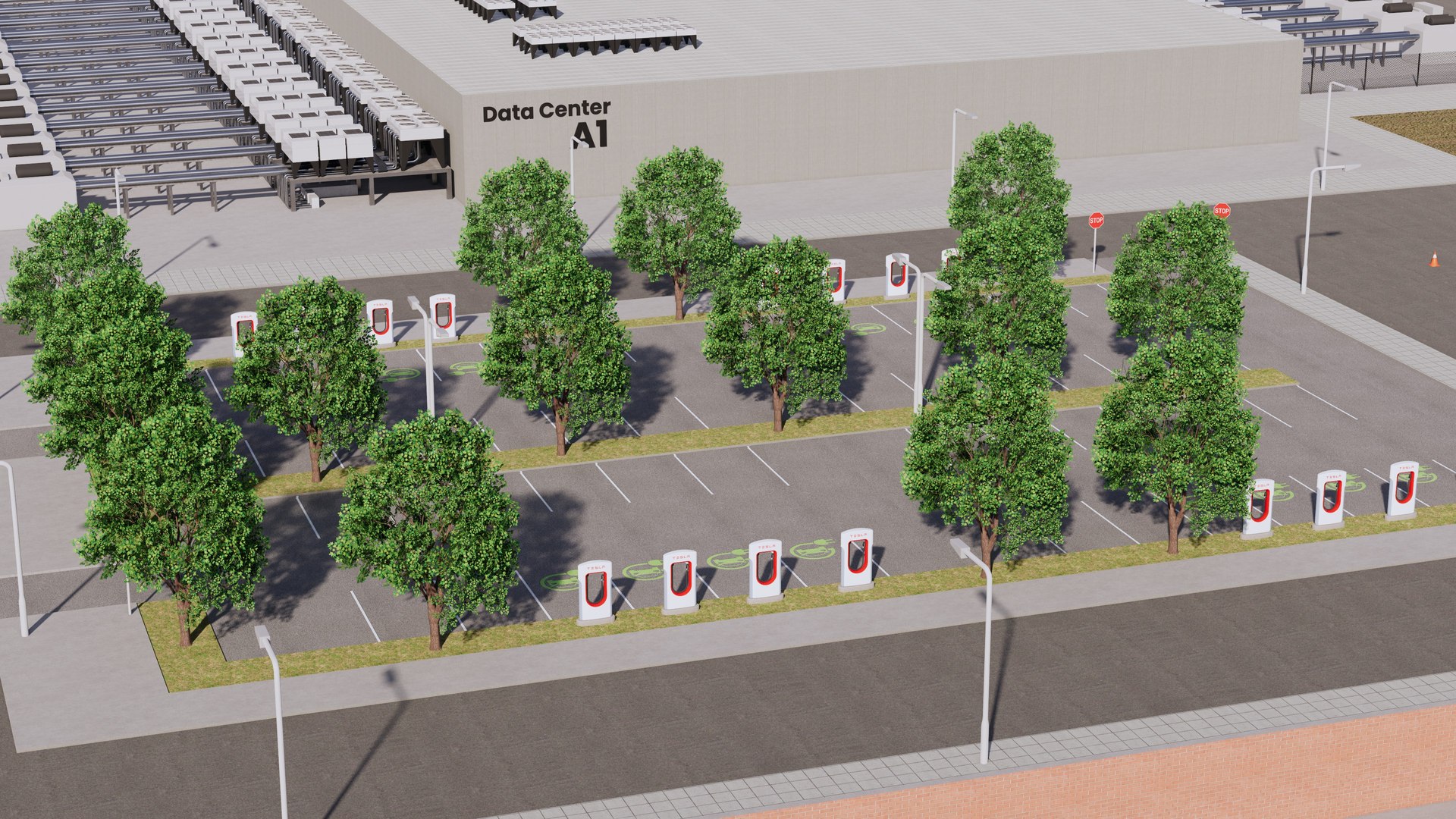 3D Aws Amazon Data Center Building with Interior - TurboSquid 2113349
