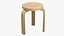 realistic stool simple 3D model