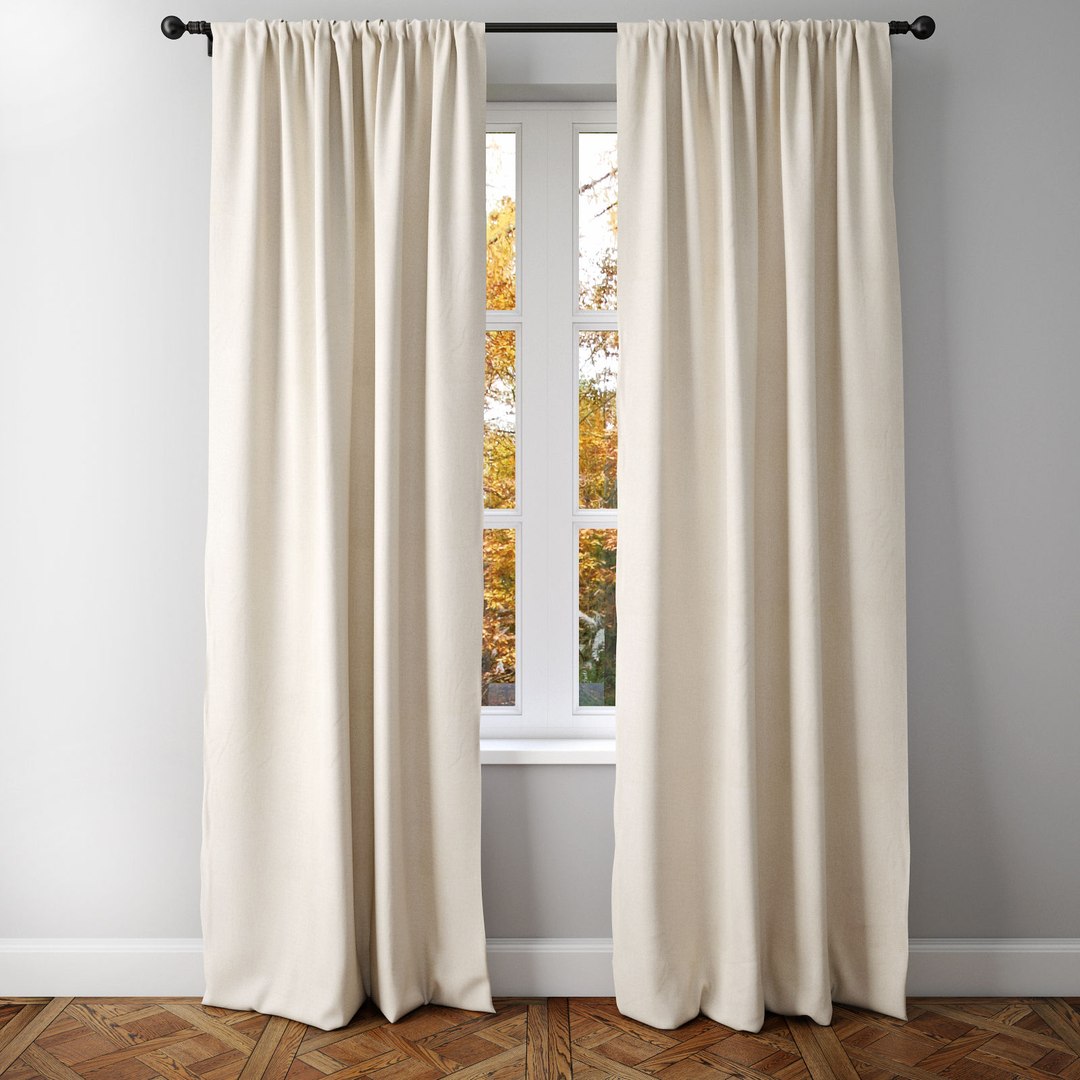 Belgian Linen Rod Pocket 3D - TurboSquid 1226084