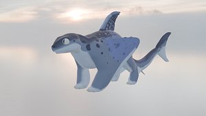 Rigged Shark Fantasy Creature - Sea Glider