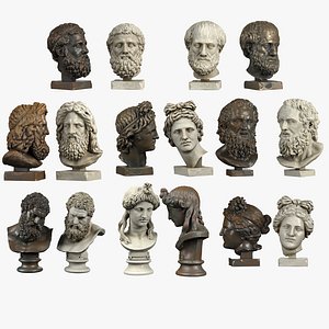 classical head sculptures 3d model