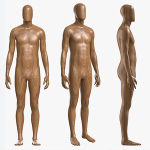 Male Full Body Mannequin Wooden