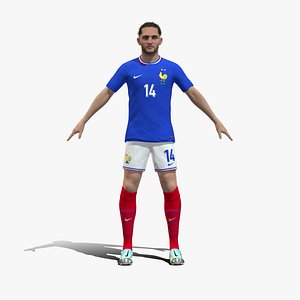 3D Rigged Adrien Rabiot France Euro 2024