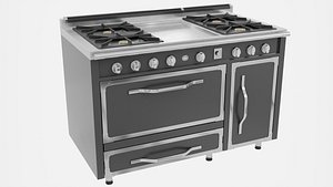 Freestanding Range with 4 Burners and Flat Top-48inch model