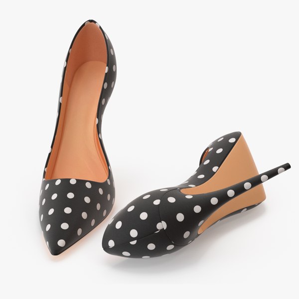 s black shoes white 3D model