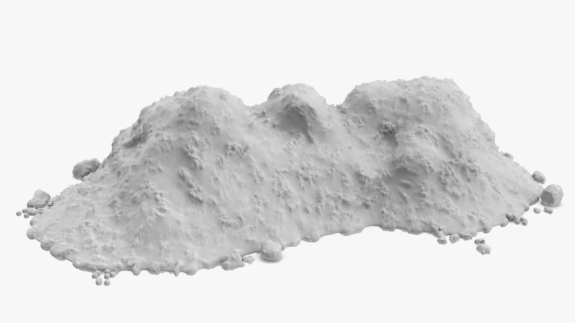 Pile of Snow 3D model preview