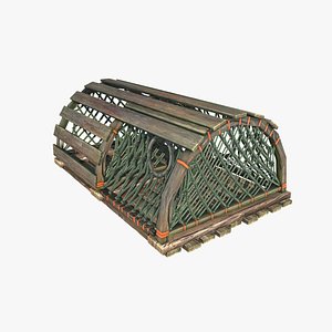 Fishing tools fish baskets 3D model