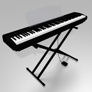 3dsmax stage piano