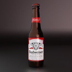 3D model bottle budweiser