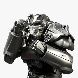 T 60 Power Armor Fallout with Rifle Rigged