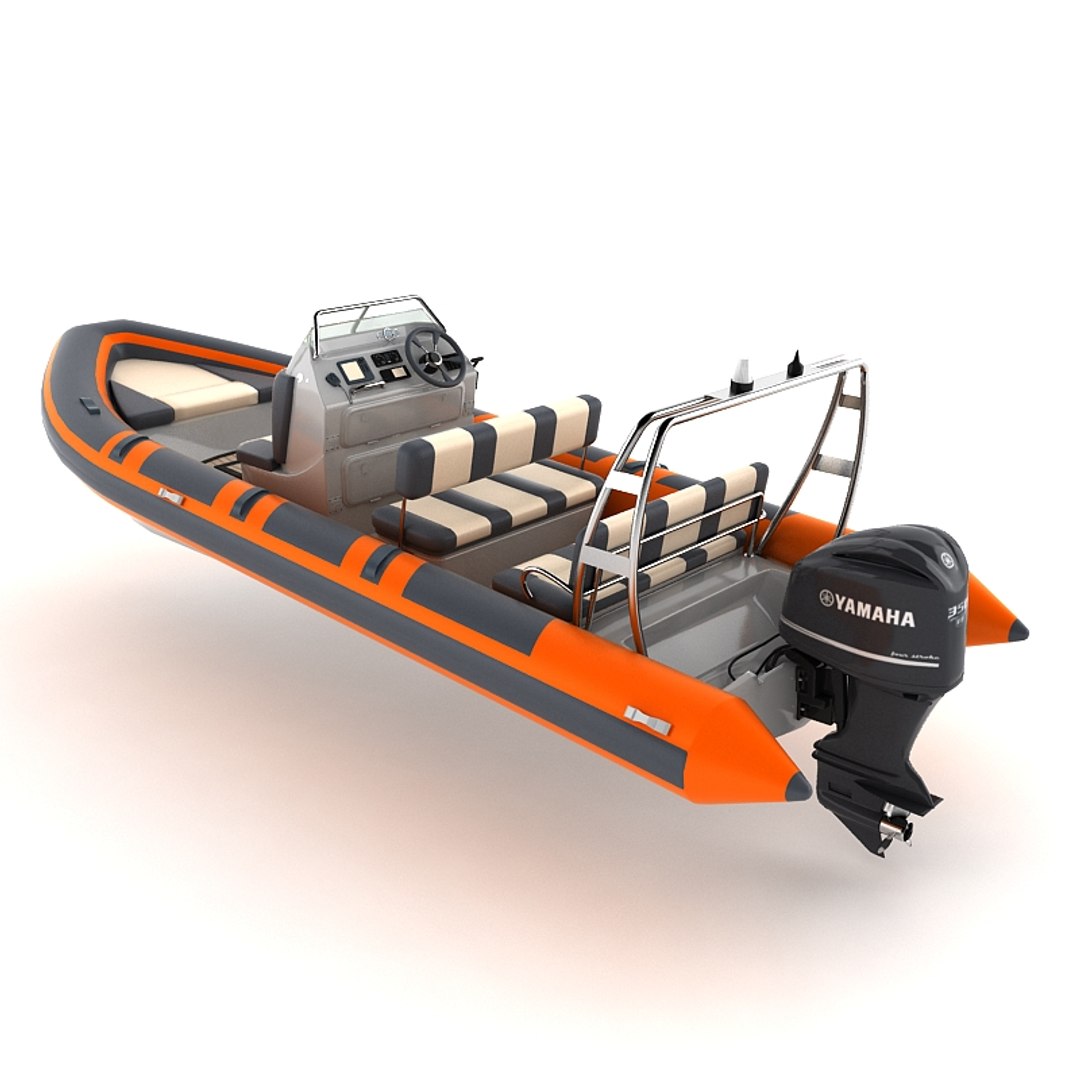 Rigid Inflatable Boat 3d Model