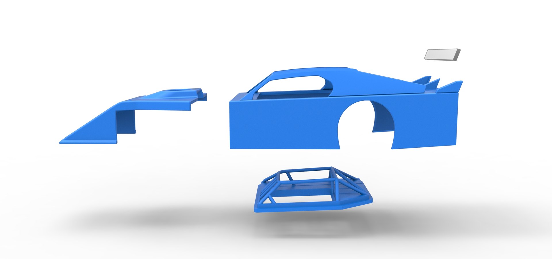 Shell Of Asphalt Modified Stock Car V2 Scale 1 To 25 3D Model ...