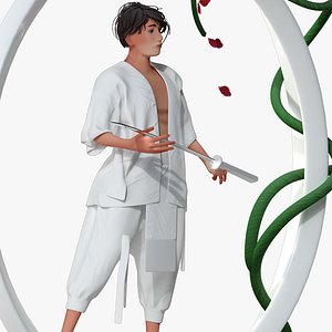 Samurai Student Man