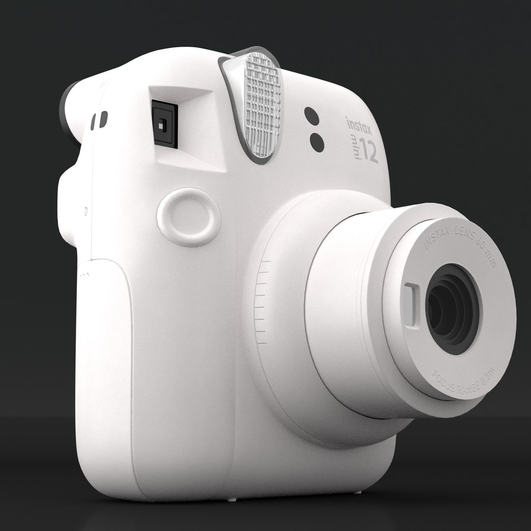 Fujifilm INSTAX Mini 12 Camera Clay White 3D Model - TurboSquid 2145533