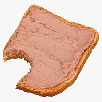 Toast with Duck Paste 01 Bitten