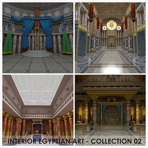 4 Interior Egyptian Art - Collection 02 3D