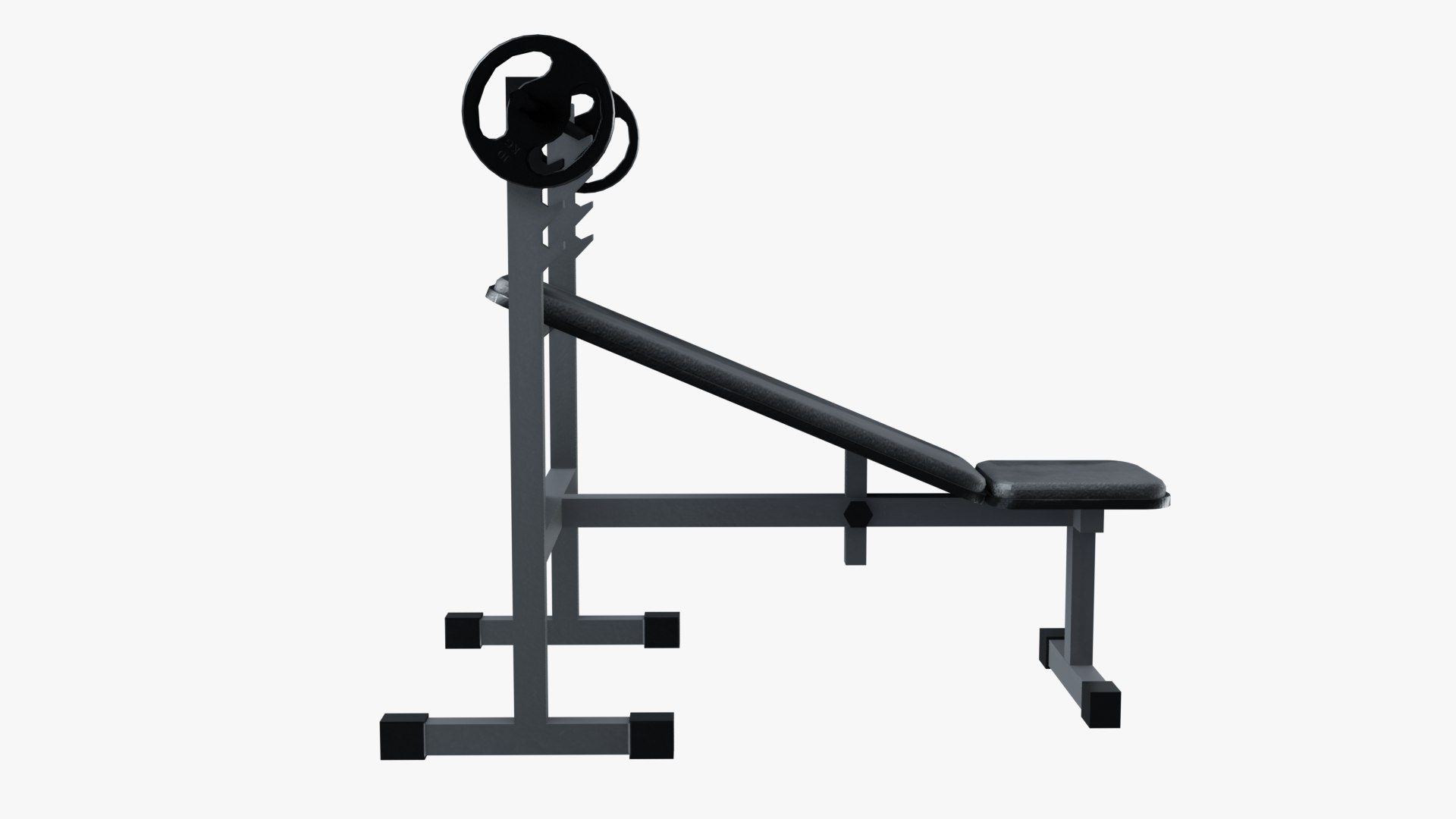 Incline Bench Press 3D Model - TurboSquid 1819114