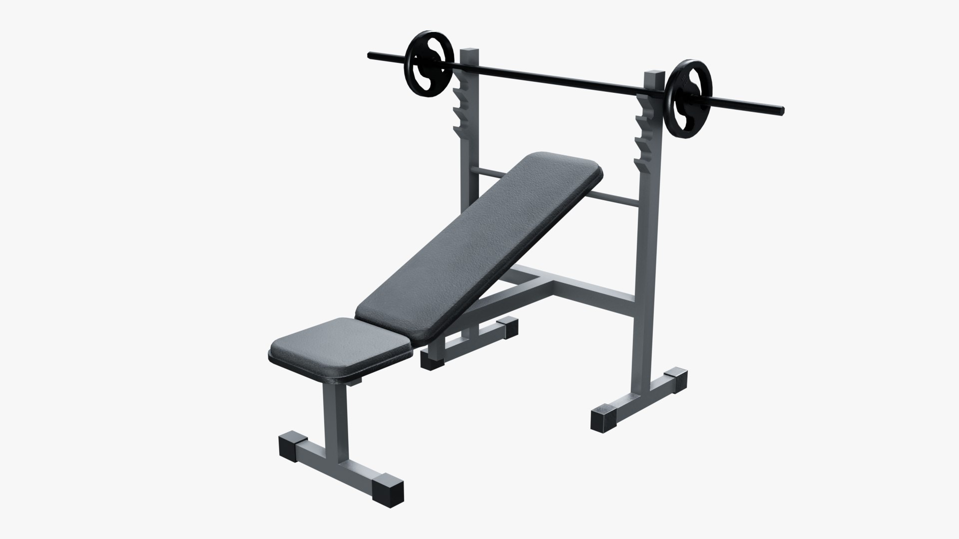 Incline Bench Press 3D Model - TurboSquid 1819114