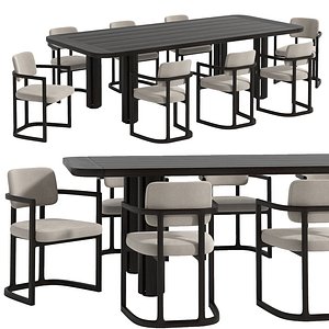 3D table and chair set SERENA