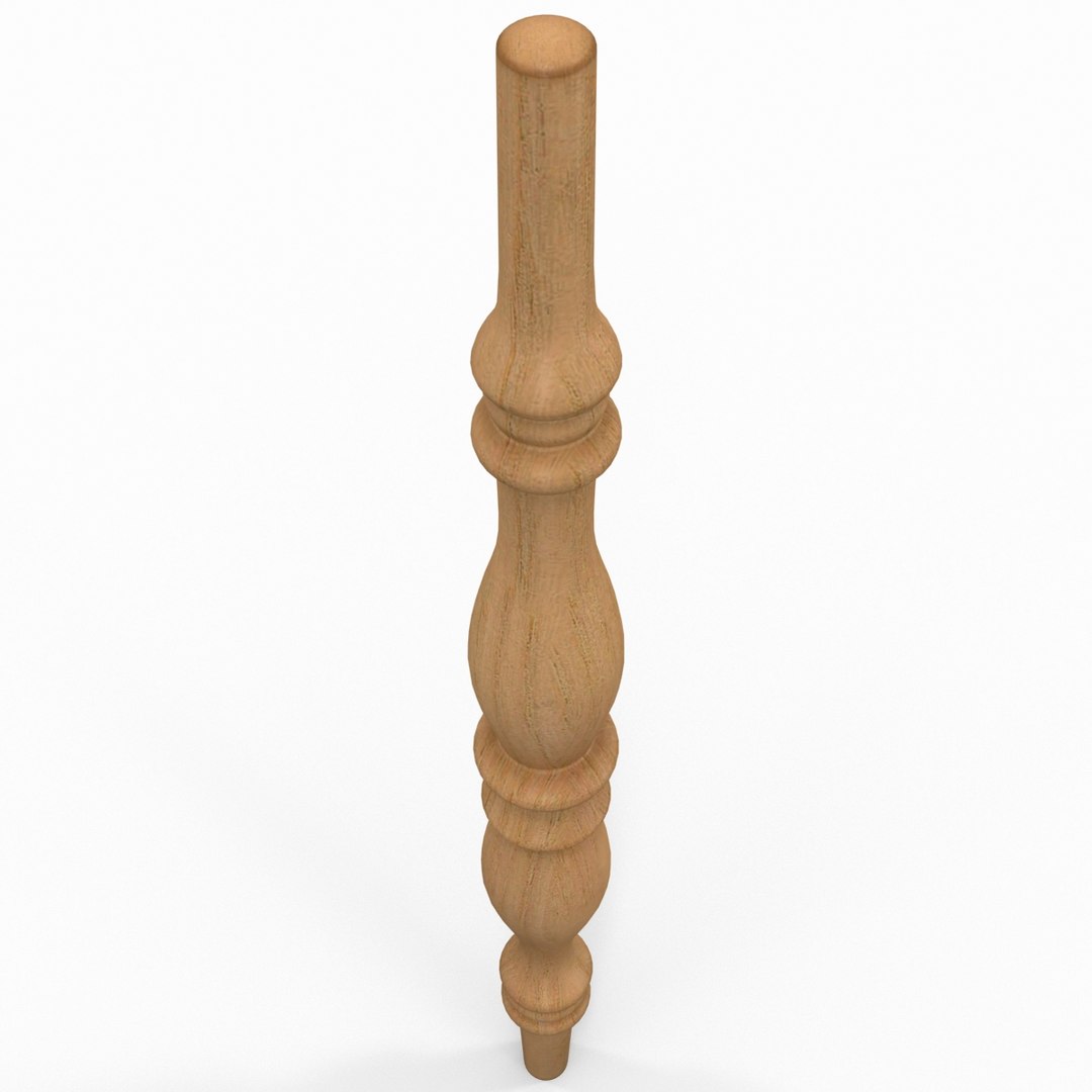 Wooden Spindle 3d Model