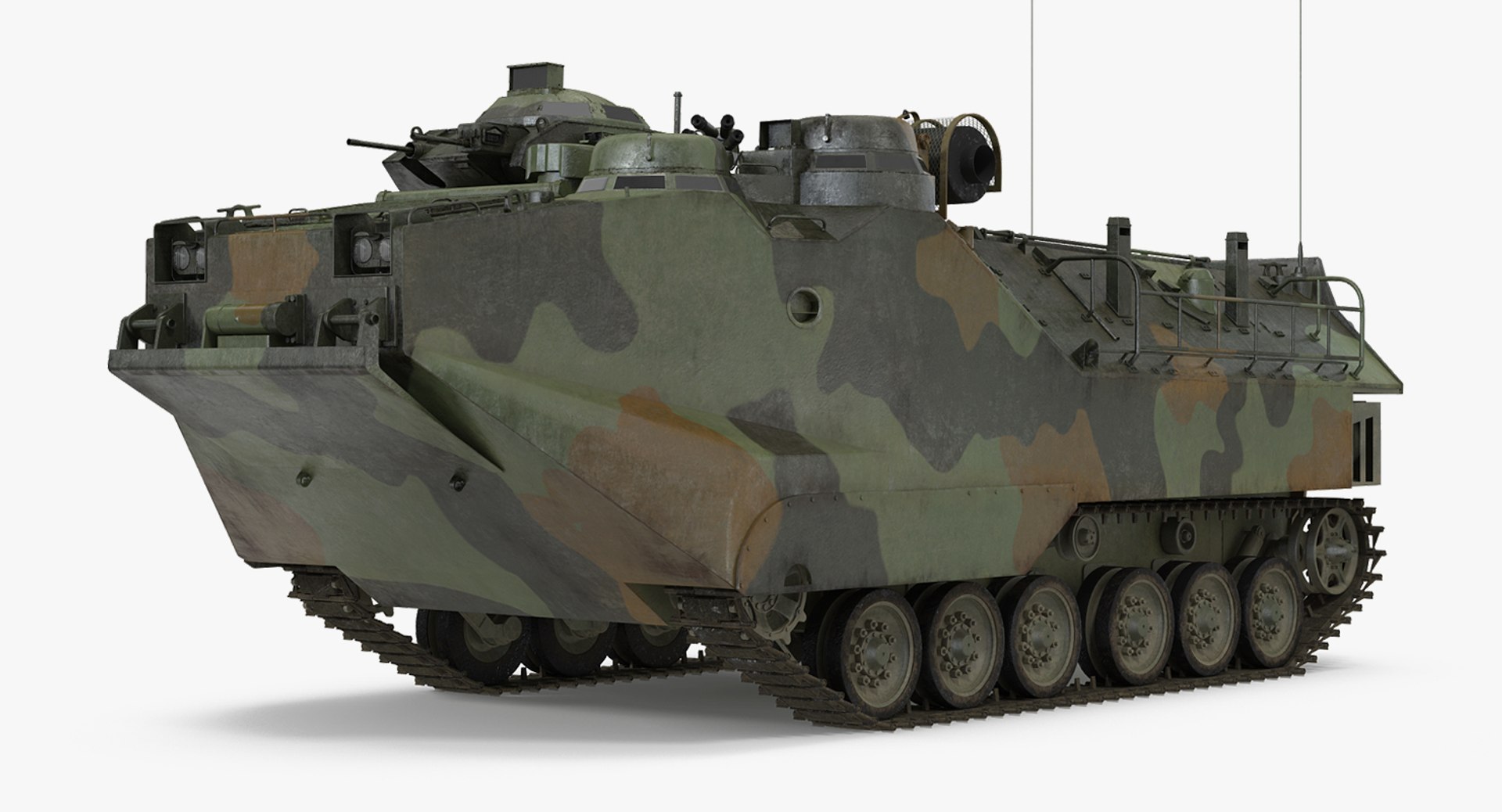 Landing Tracked Vehicle AAV-P7 3D model preview