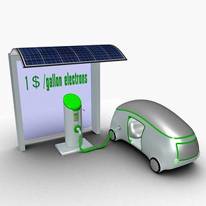 3D EV charging station