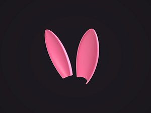 Pink Bunny Ears 3D