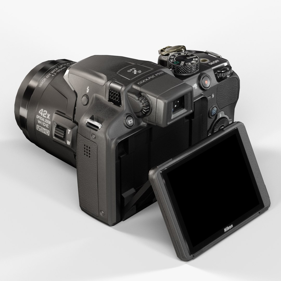 3dsmax Low-poly Nikon Coolpix P510