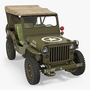 Jeep Willys 1944 Convertible 3D Model