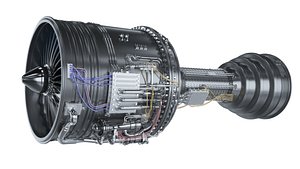 Boeing Jet engine 3D