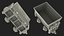3D Worn Mine Wagon Black model