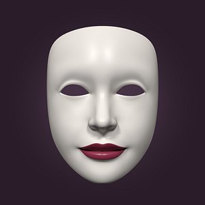 Theater Woman Mask with Neutral Face Expressions