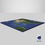 USA 3D Map with Alaska Hawaii