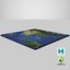 USA 3D Map with Alaska Hawaii