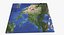 USA 3D Map with Alaska Hawaii