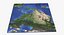 USA 3D Map with Alaska Hawaii