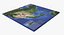USA 3D Map with Alaska Hawaii